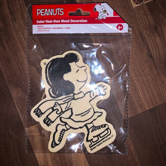 New peanuts Lucy color your own ornament